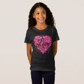 Roze vonkende hartliefde t-shirt (Voorkant volledig)