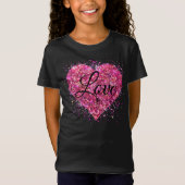 Roze vonkende hartliefde t-shirt (Voorkant)