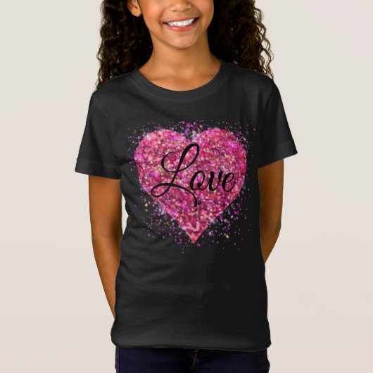 Roze vonkende hartliefde t-shirt (Voorkant)