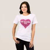 Roze vonkzinnig glitter hart beste oma ooit Tri-Blend shirt (Voorkant volledig)
