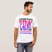 Roze voor borstkanker paarse huiselijk geweld t-shirt (Voorkant volledig)