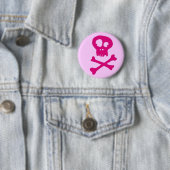 Roze voor Halloween - Ronde Button 5,7 Cm (In situ)