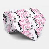 Roze voor Hero in het leven 2 Borstkanker bij vrou Stropdas (Opgerold)