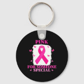 Roze voor iemand speciale borstkanker Wereldbeker Sleutelhanger (Voorkant)