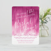 Roze voor ik een bruid doucheuitnodigingen doe kaart (Staand voorkant)