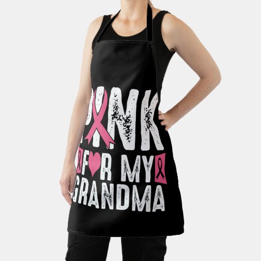 Roze voor mijn grootmoeder borstkanker schort (Insitu)