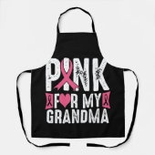 Roze voor mijn grootmoeder borstkanker schort (Voorkant)