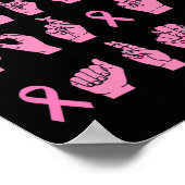 Roze voor mijn tante Gebarentaal Borstkanker Supo Poster (Hoek)