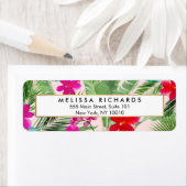 Roze voor Tropische Waterverf Afdrukontwerper Roze Etiket (Insitu)