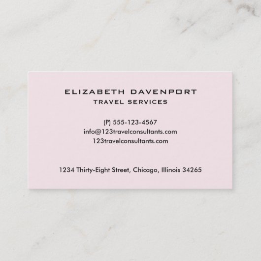 roze voor visitekaartje (Achterkant)