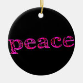roze voor zwarte vrede keramisch ornament (Voorkant)