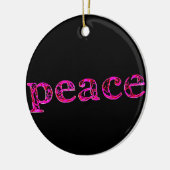 roze voor zwarte vrede keramisch ornament (Links)