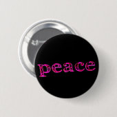 roze voor zwarte vrede ronde button 5,7 cm (Voorkant /achterkant)
