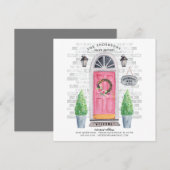 Roze vooraankondiging van het verplaatsen van de d kaart (Voorkant / Achterkant)