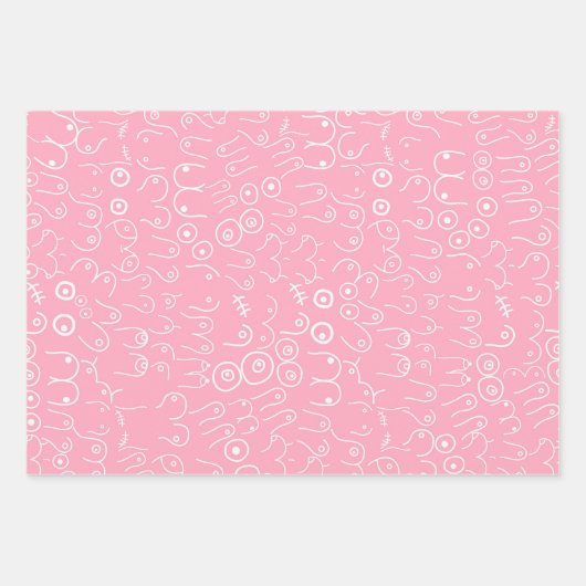 roze voorblad in papiervorm inpakpapier vel (Voorkant 3)