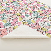 roze voorblad in papiervorm sherpa deken (3/4)