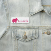 Roze voorgevroren Circus Animal Crackers Cookies Naamplaatje (In situ)