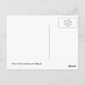 Roze voorgevulde verzendkaart briefkaart (Achterkant)