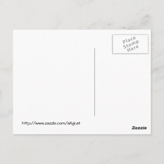 Roze voorgevulde verzendkaart briefkaart (Achterkant)