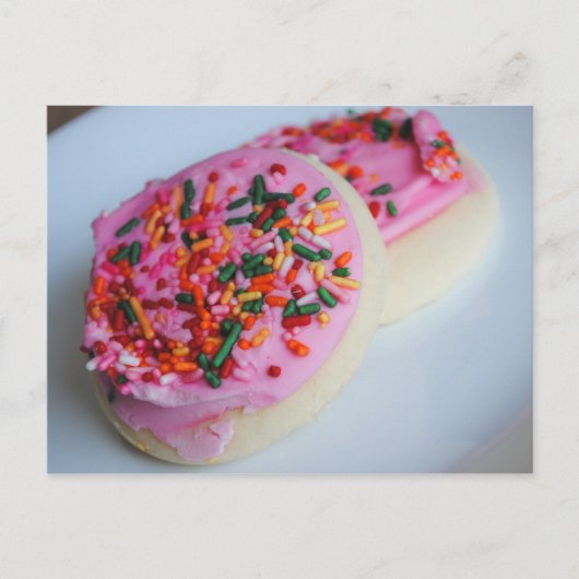 Roze voorgevulde verzendkaart briefkaart (Voorkant)