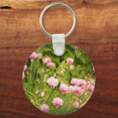 Roze voorjaarsalliums sleutelhanger (Voorkant)