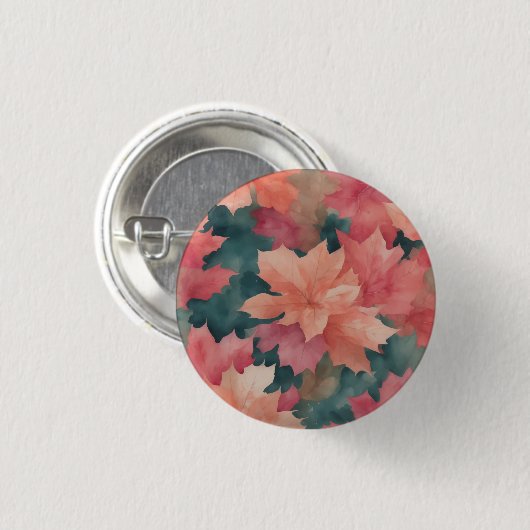 Roze voorlooppatroon ronde button 3,2 cm (Voorkant /achterkant)
