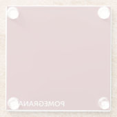 Roze voornaam glazen onderzetter (Achterkant)
