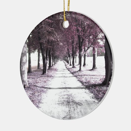 roze voorruitplaats keramisch ornament (Links)