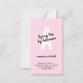 Roze Voorschriften voor epoxypen Notitiekaartje (Achterkant)