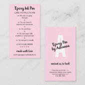 Roze Voorschriften voor epoxypen Notitiekaartje (Voorkant / Achterkant)