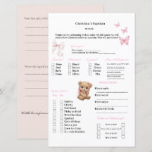 Roze voorspellingen en advies spel voor Doop