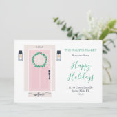 Roze voorste portieraankondiging aankondiging (Staand voorkant)