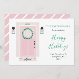 Roze voorste portieraankondiging aankondiging