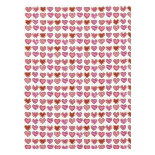 Roze voorste Valentijnsdag van de Koekjesliefde va Tafelkleed (Voorkant)