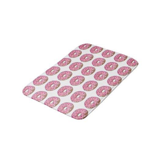 Roze voorzijde Donut Doughnut Sprinkles Breakfast Badmat (Gekanteld)