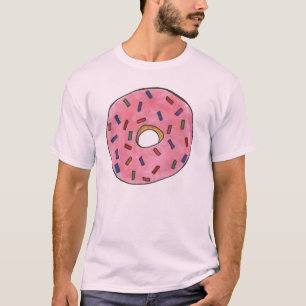 Roze voorzijde Donut Doughnut Sprinkles Tee Shirt