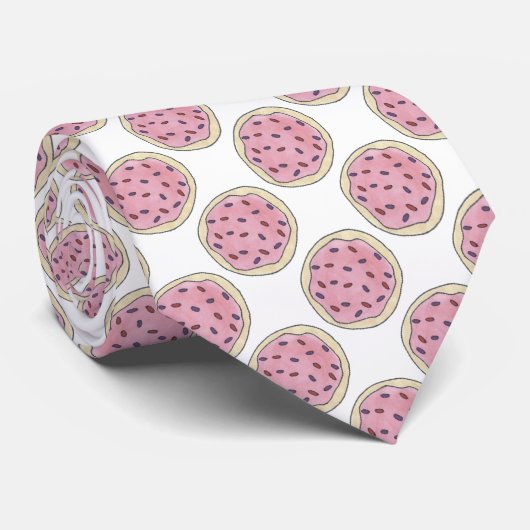 Roze voorzijde Stropdas suikerkoekjes (Opgerold)