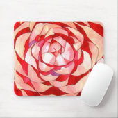 Roze vormgeving van de Camellia-bloem Muismat (Met muis)