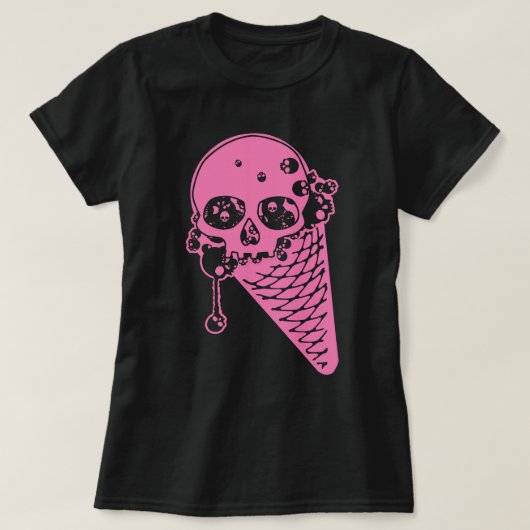 Roze vormig ijsje, T-shirt (Design voorkant)