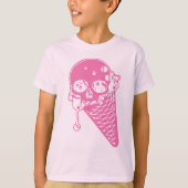 Roze vormig ijsje, T-shirt (Voorkant)