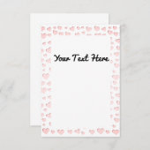 Roze vormig papier voor basispapier zonder extra d bedankkaart (Voorkant / Achterkant)