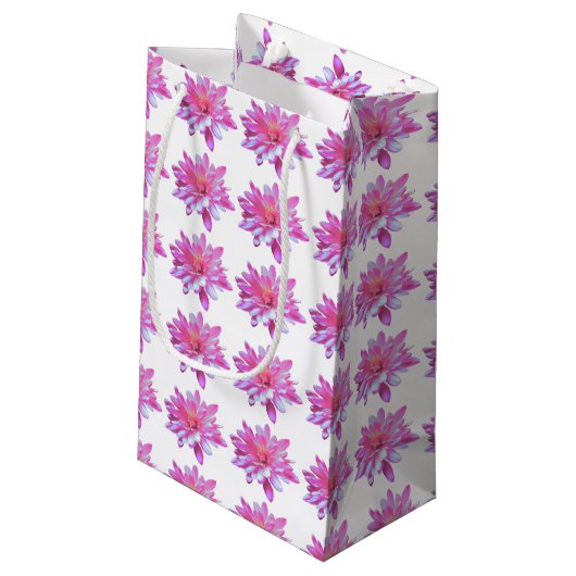 Roze vormig patroon,  bloempatroon klein cadeauzakje (Achterkant Gekanteld)