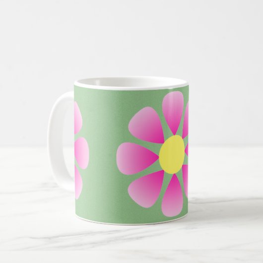Roze vormig patroon koffiemok (Voorkant links)
