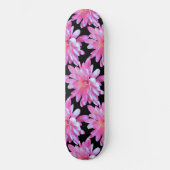 Roze vormig patroon, roze bloemen persoonlijk skateboard (Voorkant)
