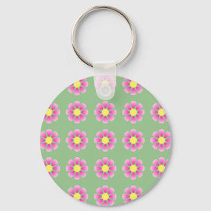 Roze vormig patroon sleutelhanger