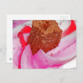 Roze vorst en vlok briefkaart (Voorkant / Achterkant)