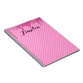 Roze vorst op pooldots notitieboek (Rechterzijde)