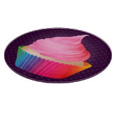 Roze vorst Rainbow Vanilla Party Cupcake Snijplank (Hoek)