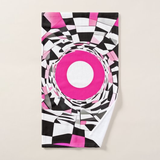 Roze vortex: een geruite afdaling bad handdoek (Handdoek)