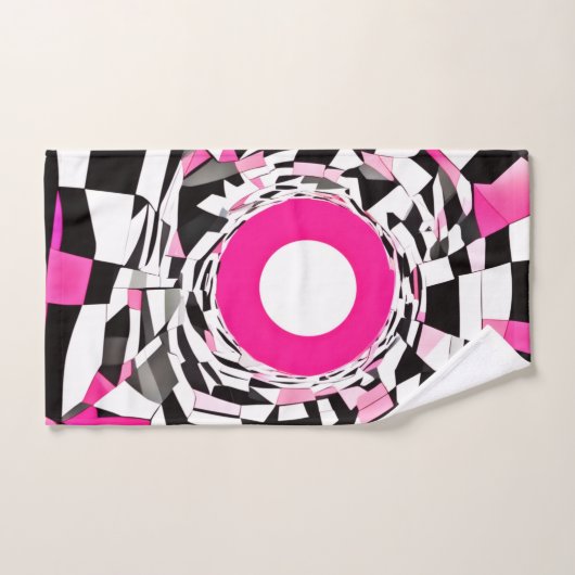 Roze vortex: een geruite afdaling bad handdoek (Handdoek)